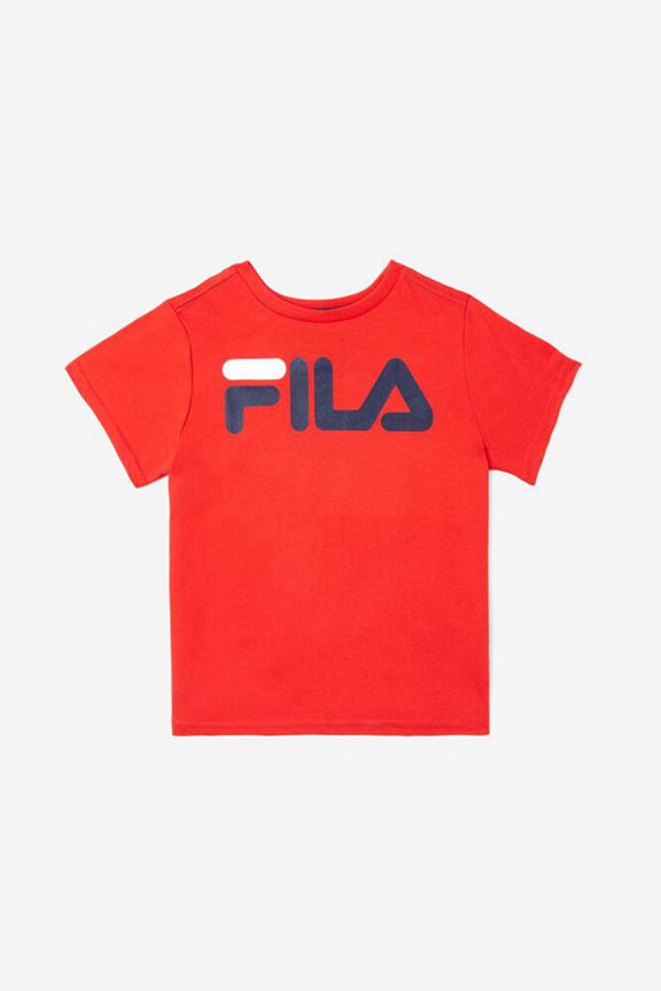 Fila Toddler Logo Boy's Tee - Red,NZ 375-60375